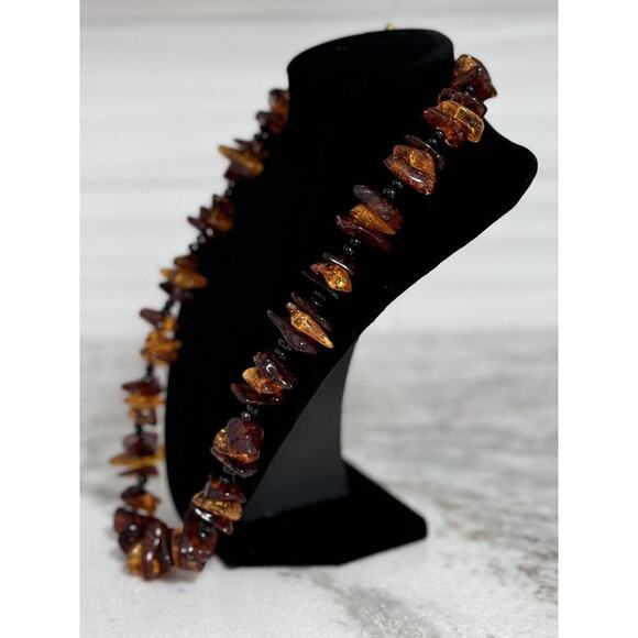 Vintage Natural Chunky Baltic Multi Colored Amber Necklace 24 Inch - Picture 3 of 11